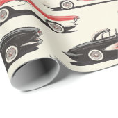 Corvette Wrapping Paper Geschenkpapier (Rolleneckpunkt)