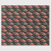 Corvette Wrapping Paper Geschenkpapier (Flach)