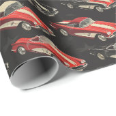 Corvette Wrapping Paper Geschenkpapier (Rolleneckpunkt)