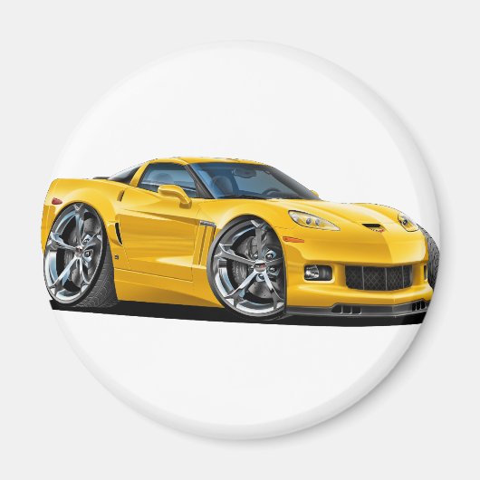 Corvette Yellow Car 2010-12 Magnet (Vorne)