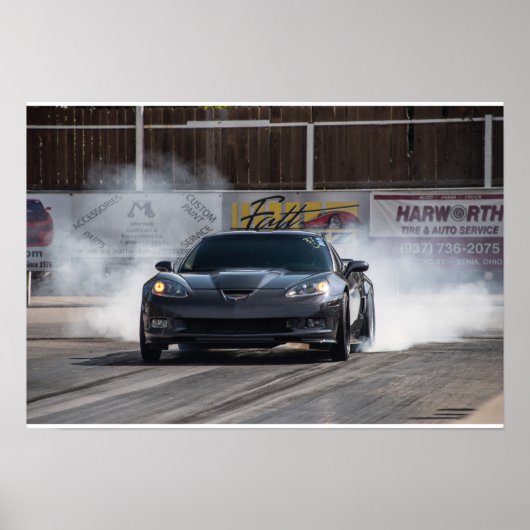 Corvette ZR1 Burnout Poster (Vorne)