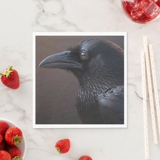 Corvids - Blackbird Raven Serviette (Beispiel)
