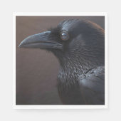 Corvids - Blackbird Raven Serviette (Vorderseite)
