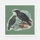 Corvids - Blackbird Raven Serviette (Vorderseite)