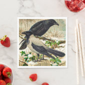 Corvids - Blackbird Raven Serviette (Beispiel)