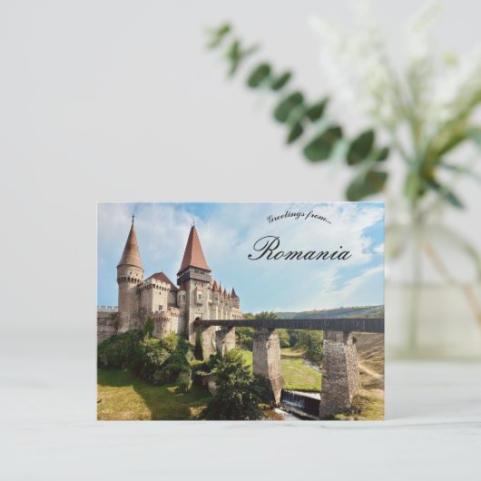 Corvin Castle Hunedoara County Romania Postkarte (Stehend Vorderseite)