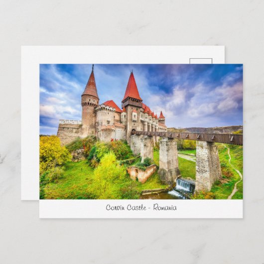 Corvin Schlosspostkarte von Rumänien Postkarte (Vorne/Hinten)