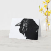 Corvus corax (allgemeiner Rabe) Karte (Gelbe Blume)
