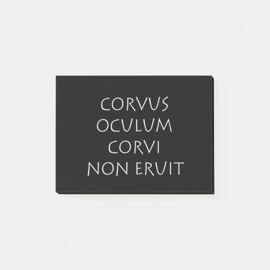 Corvus oculum corvi non eruit post-it klebezettel (Vorderseite)