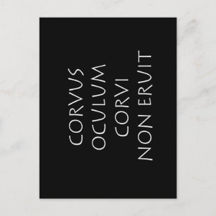 Corvus oculum corvi non eruit postkarte