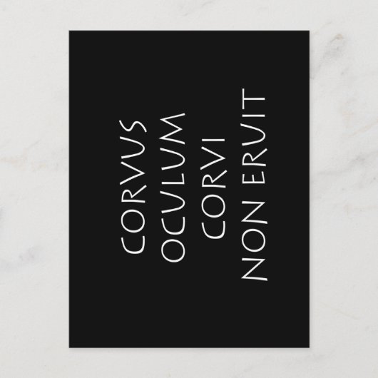 Corvus oculum corvi non eruit postkarte (Vorderseite)