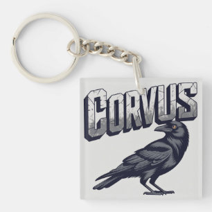 Corvus Raben Maskottchen Grafik Schlüsselanhänger