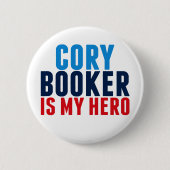 Cory Booker ist mein Held Button (Vorderseite)