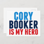 Cory Booker ist mein Held Postkarte (Vorne/Hinten)
