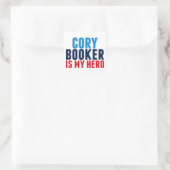 Cory Booker ist mein Held Quadratischer Aufkleber (Tasche)