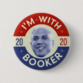 Cory Booker Präsident 2020 Foto Retro Button (Vorderseite)