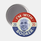 Cory Booker Präsident 2020 Foto Retro Magnet (Vorderseite/Rückseite)