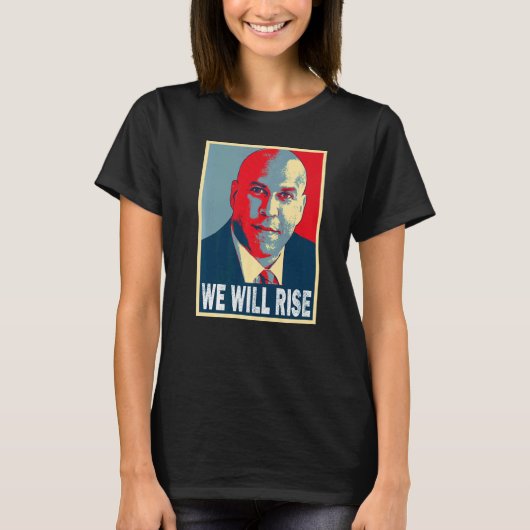 Cory Booker wir aufsteigen T-Shirt (Vorderseite)