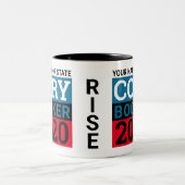 Cory Disponent 2020 politischer Merch AUFSTIEG Zweifarbige Tasse (Mittel)