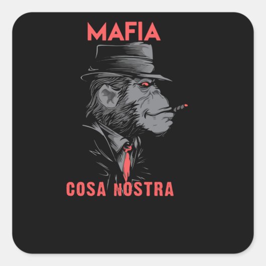 Cosa Nostra Quadratischer Aufkleber (Vorderseite)
