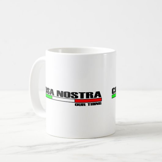 COSA NOSTRA (UNSERE SACHE) KAFFEETASSE (Vorderseite Links)
