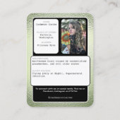 Coscards | Kundenspezifische Cosplay-Karten Visitenkarte (Rückseite)