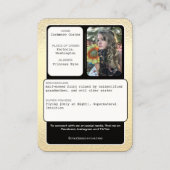 Coscards | Kundenspezifische Cosplay-Karten Visitenkarte (Rückseite)