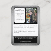 Coscards | Kundenspezifische Cosplay-Karten Visitenkarte (Rückseite)