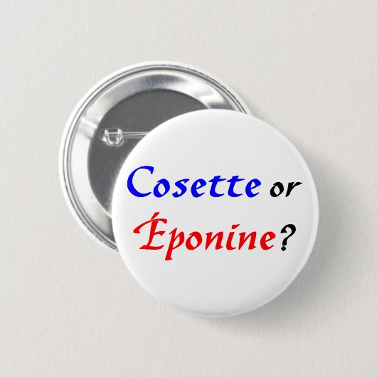 Cosette Les Miserables Button (Vorne & Hinten)