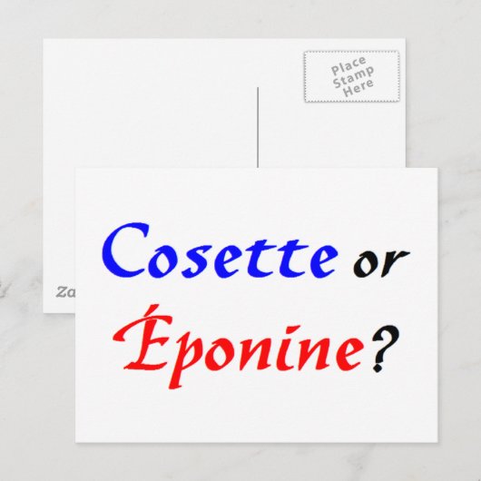 Cosette Les Miserables Postkarte (Vorne/Hinten)