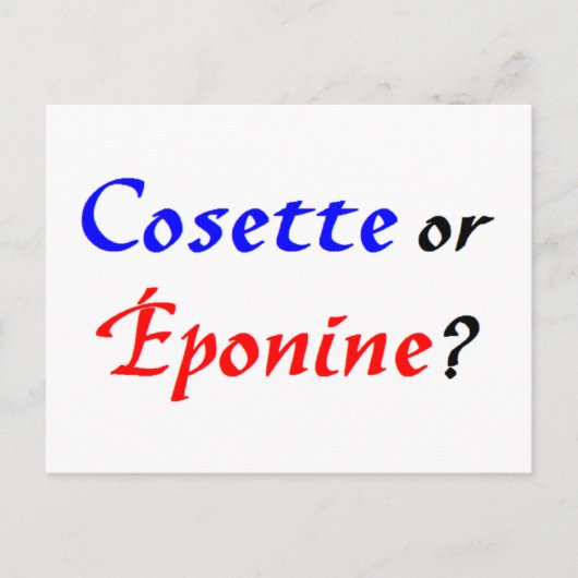 Cosette Les Miserables Postkarte (Vorderseite)