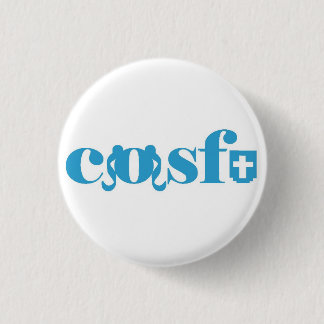 Cosfu - schlichtes weißes Logo Button