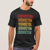 Coshocton County Ohio Rainbow Text T-Shirt (Vorderseite)
