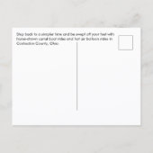 Coshocton Ohio Postkarte (Rückseite)