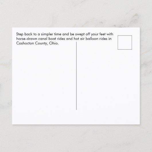 Coshocton Ohio Postkarte (Rückseite)