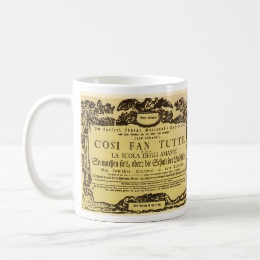 Così Fan Tutte Playbill (Mozart) Kaffeetasse (Links)