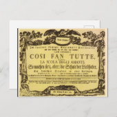 Così Fan Tutte Playbill (Mozart) Postkarte (Vorne/Hinten)