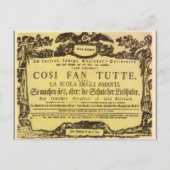 Così Fan Tutte Playbill (Mozart) Postkarte (Vorderseite)