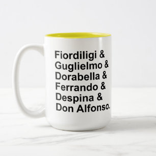 Cosi-Lüftertutte gegossene Zeichen Zweifarbige Tasse