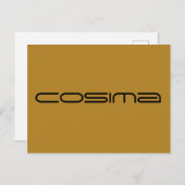 Cosima, Figur aus Orphan Black, geometrischer Schr Postkarte (Vorne/Hinten)