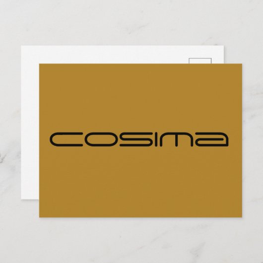 Cosima, Figur aus Orphan Black, geometrischer Schr Postkarte (Vorne/Hinten)