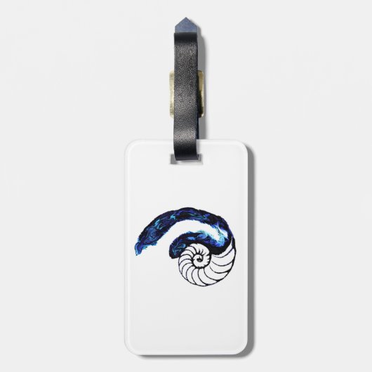 Cosima Tätowierungs-Waisen-Schwarz-kundengerechter Gepäckanhänger (Rückseite vertikal)