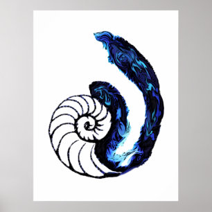 Cosima Tätowierungs-Waisen-Schwarz-kundengerechter Poster