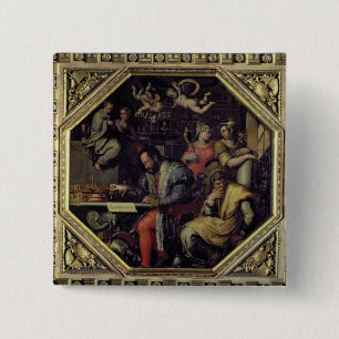 Cosimo I de Medici (1519-74) die conques planend Button