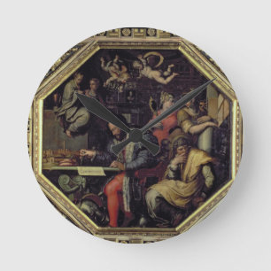 Cosimo I de Medici (1519-74) die conques planend Runde Wanduhr