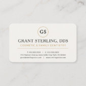 Cosmetic Dentist Dentistry Professional Visitenkarte (Vorderseite)