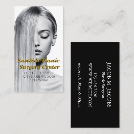 Cosmetic Medical Wellness-Center Business Card Pla Visitenkarte (Vorne/Hinten)