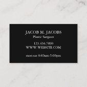 Cosmetic Medical Wellness-Center Business Card Pla Visitenkarte (Rückseite)