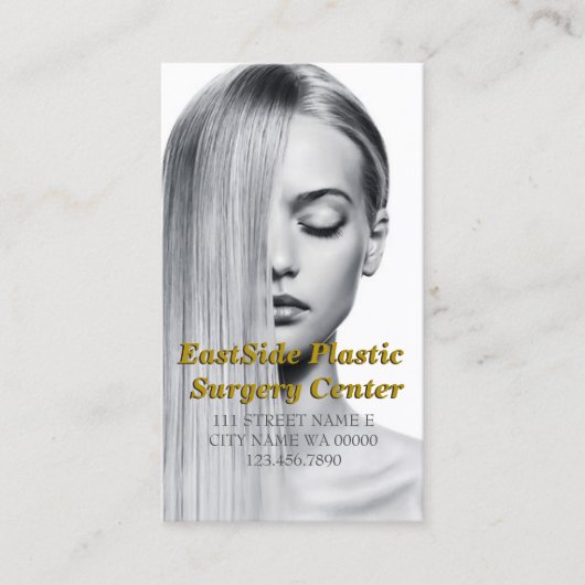 Cosmetic Medical Wellness-Center Business Card Pla Visitenkarte (Vorderseite)