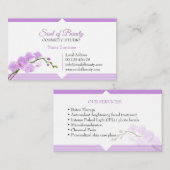 Cosmetic, SPA & make up studio business card Visitenkarte (Vorne/Hinten)